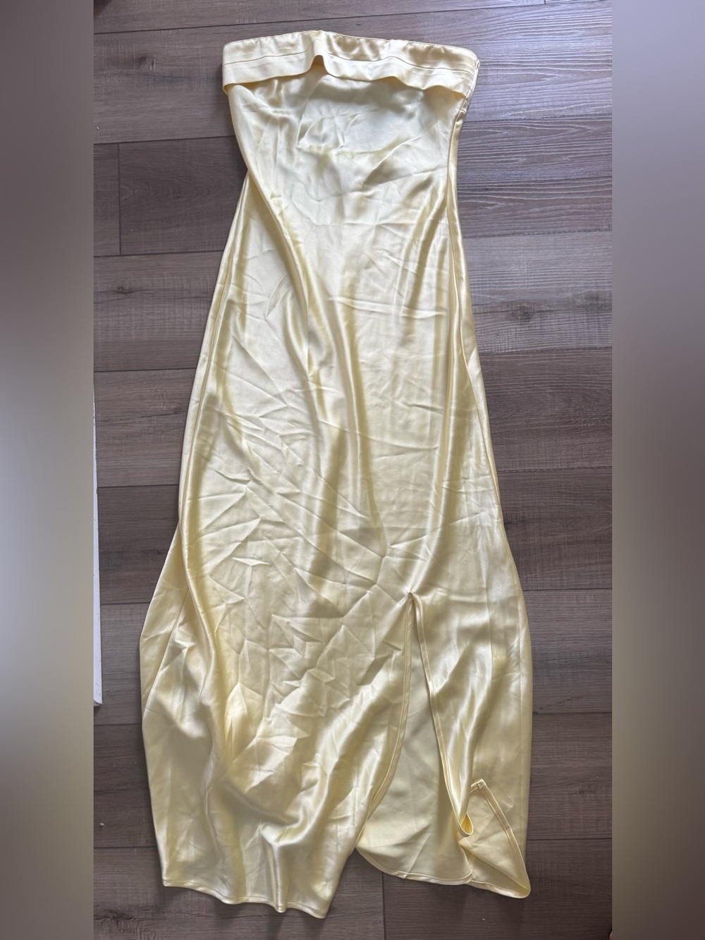 NWT Altar'd State Yellow Satin Maxi Skirt